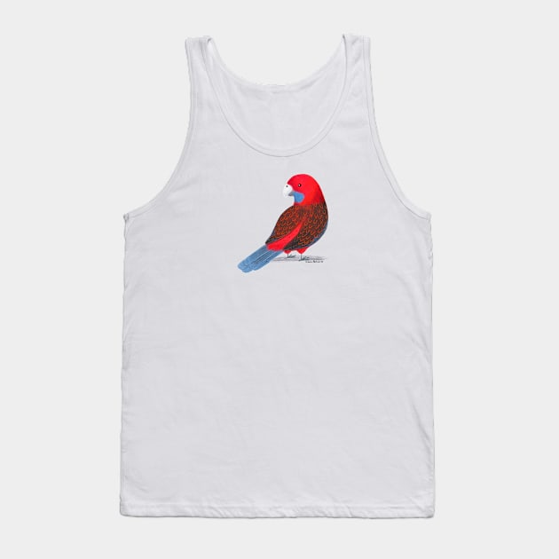 Crimson Rosella Bird 2 Tank Top by julianamotzko